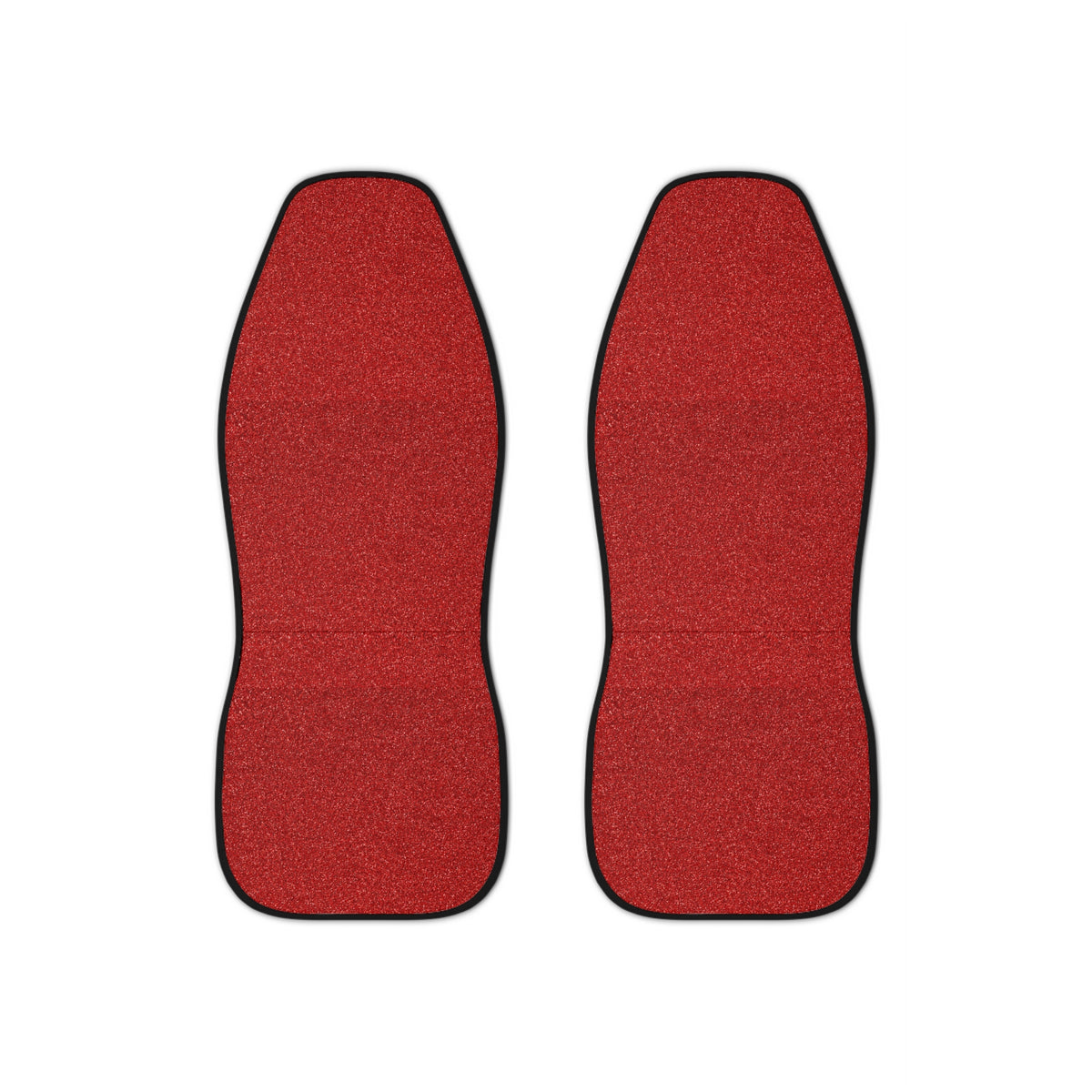 Red rainbow glitter car seat covers, set of two front seat covers