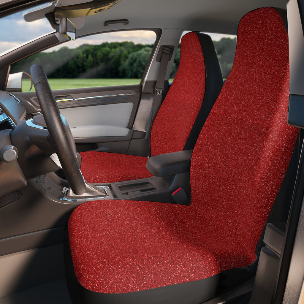 Red rainbow glitter car seat covers, product view 3