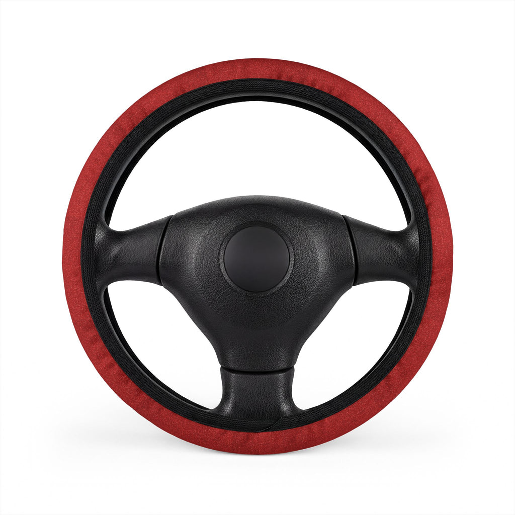 Red rainbow glitter steering wheel cover, on a steering wheel
