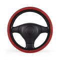 Red rainbow glitter steering wheel cover, on a steering wheel
