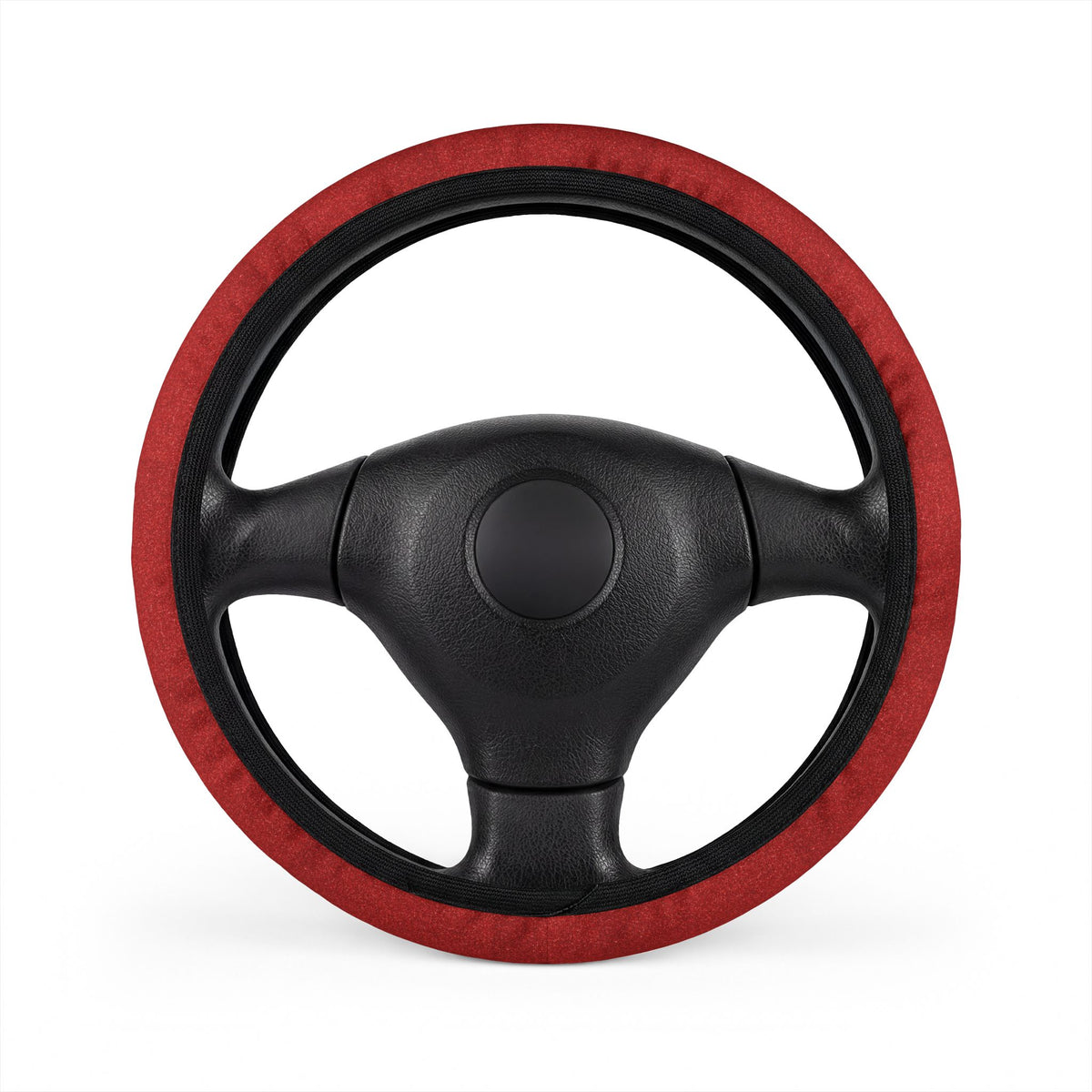 Red rainbow glitter steering wheel cover, on a steering wheel