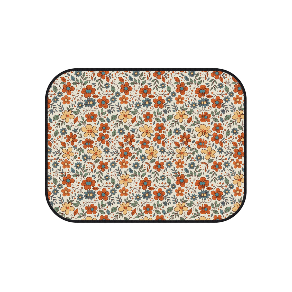Retro flower print car mats, product view 4