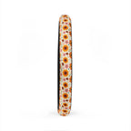 Retro orange flower print steering wheel cover, product view 6