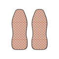Retro seashell print car seat covers, set of two front seat covers