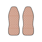 Retro seashell print car seat covers, set of two front seat covers