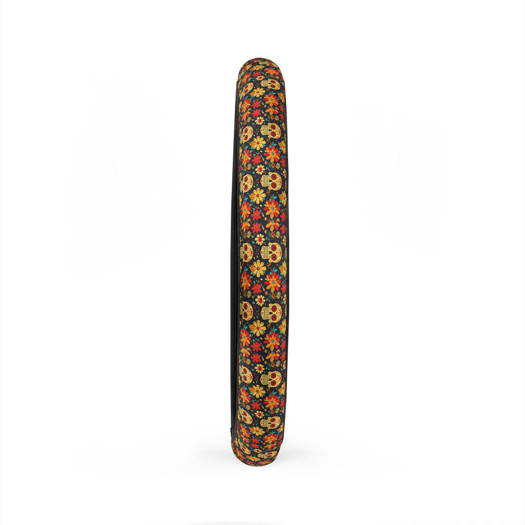 Sugar skull floral steering wheel cover, product view 6