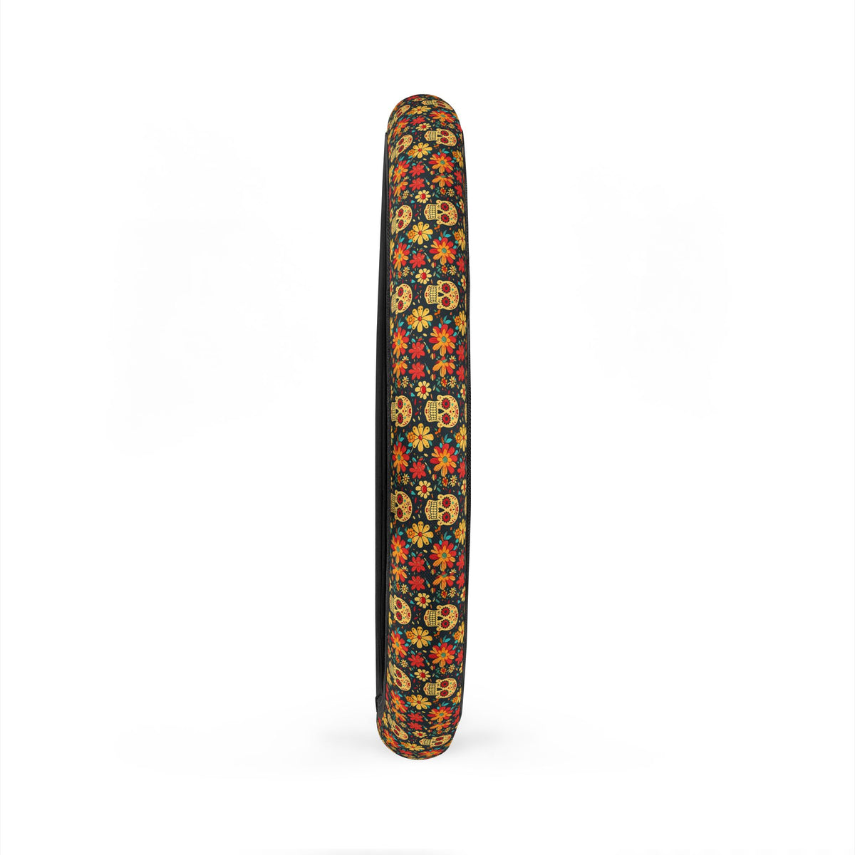 Sugar skull floral steering wheel cover, product view 6