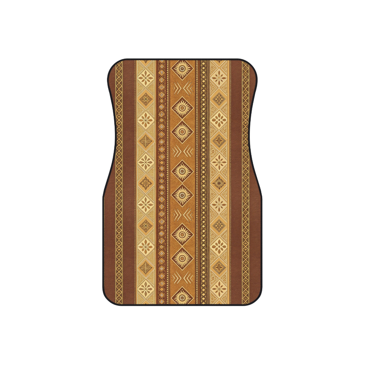 Tan desert boho car mats, set of four, front and rear mats