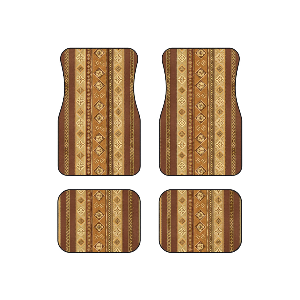 Tan desert boho car mats, product view 6