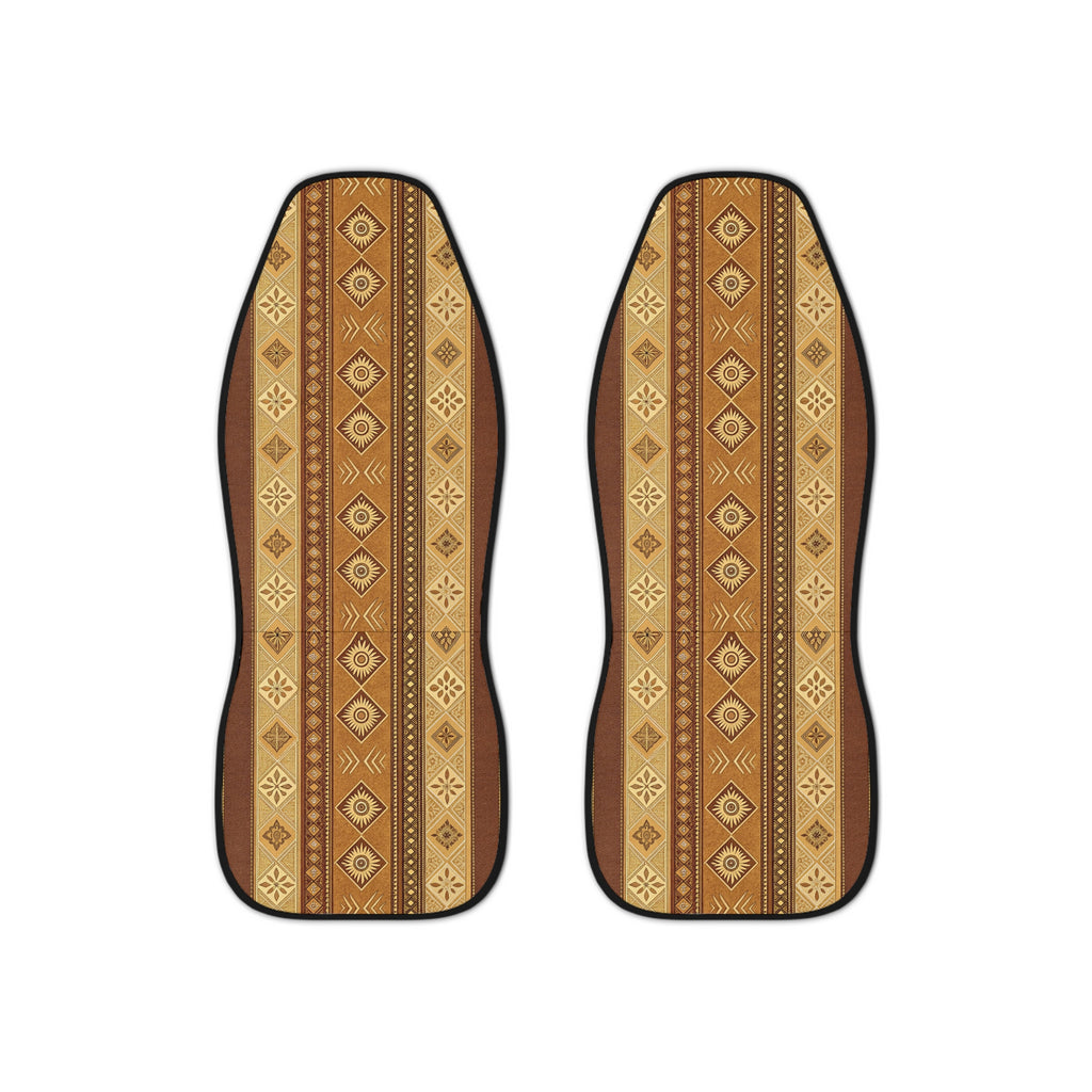 Tan desert boho car seat covers, set of two front seat covers