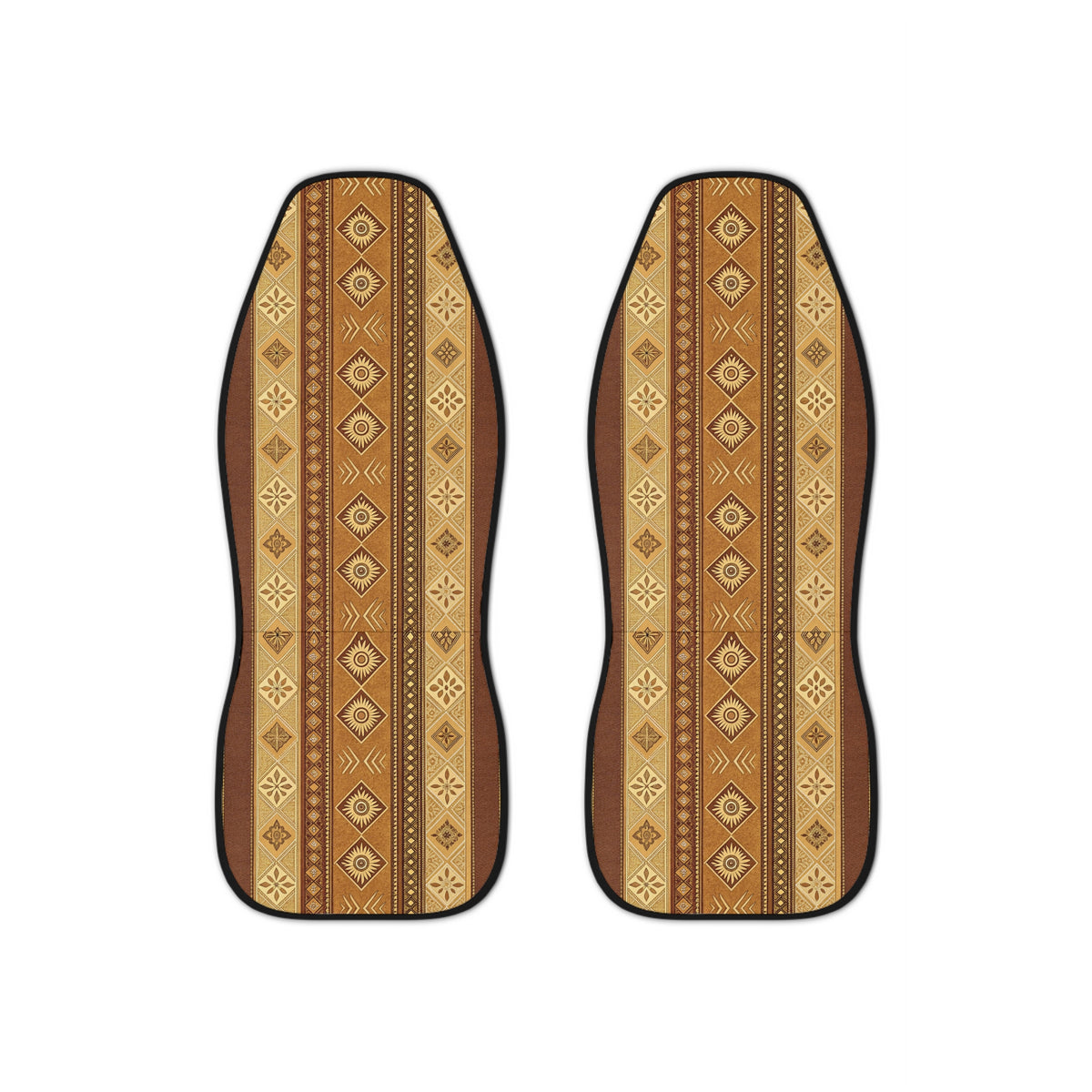 Tan desert boho car seat covers, set of two front seat covers