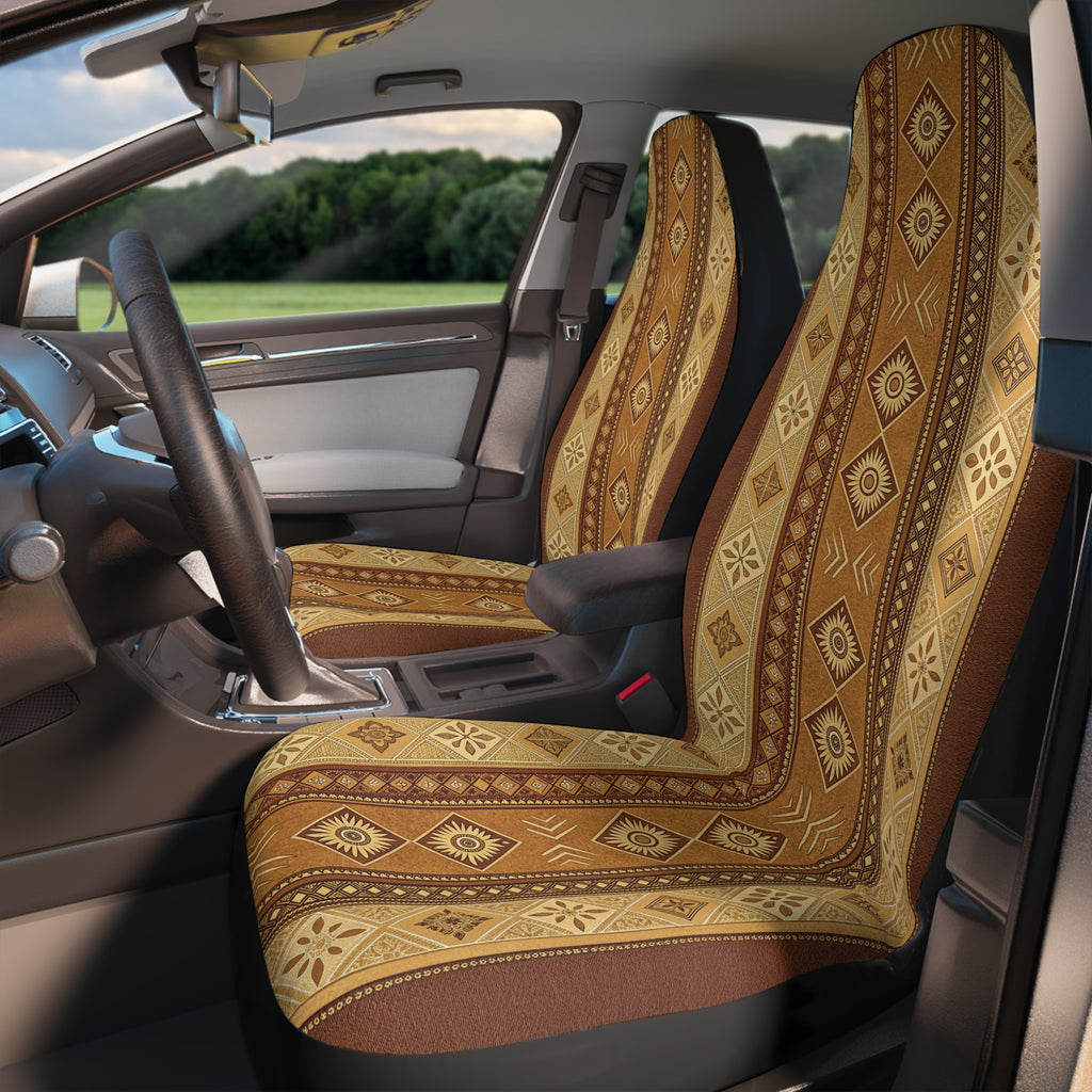 Tan desert boho car seat covers, product view 3
