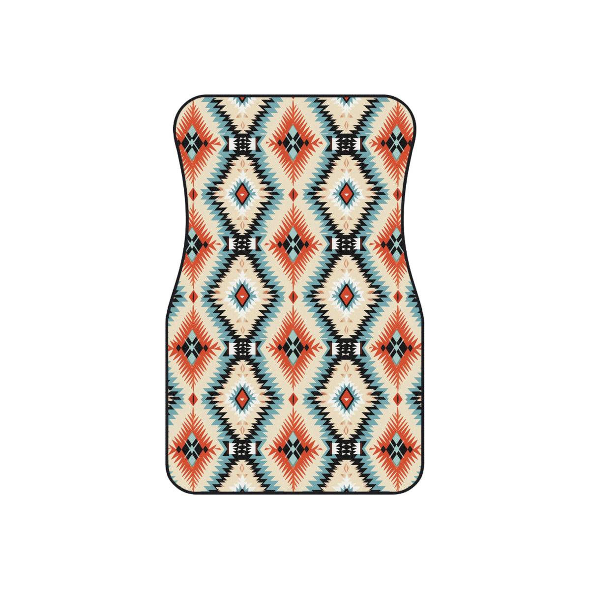 Teal aztec diamond car mats, product view 3