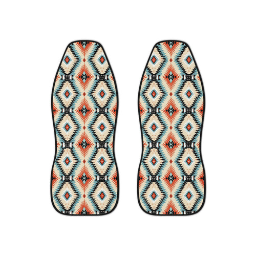 Teal Aztec Diamond Car Seat Covers