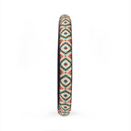 Teal aztec diamond steering wheel cover, product view 6