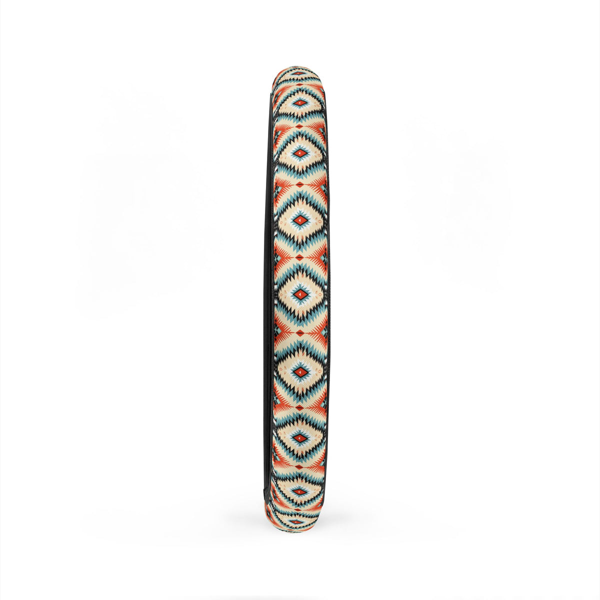 Teal aztec diamond steering wheel cover, product view 6