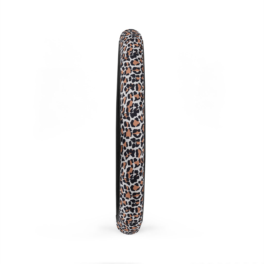 White brown leopard print steering wheel cover, product view 6