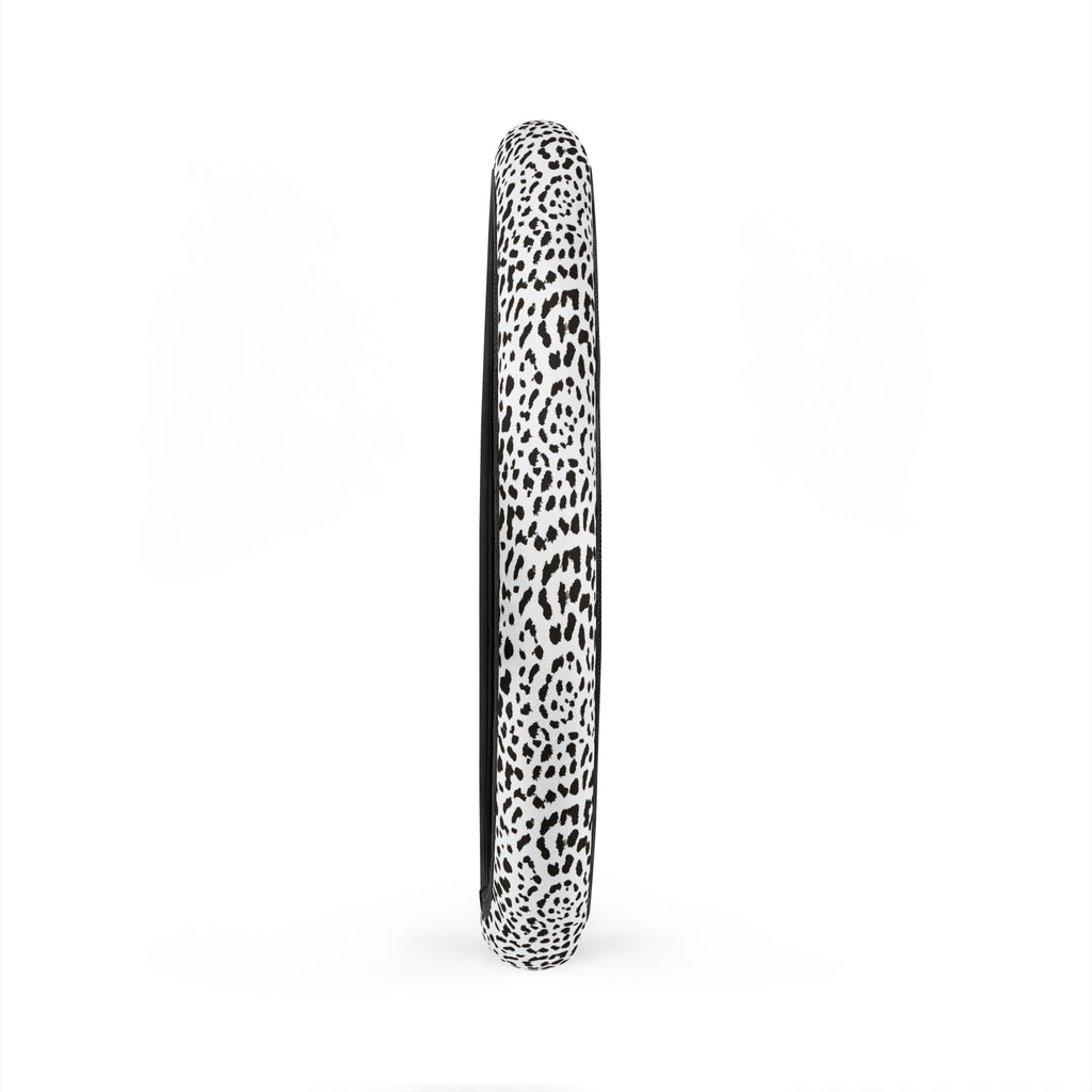 White leopard print steering wheel cover, product view 7