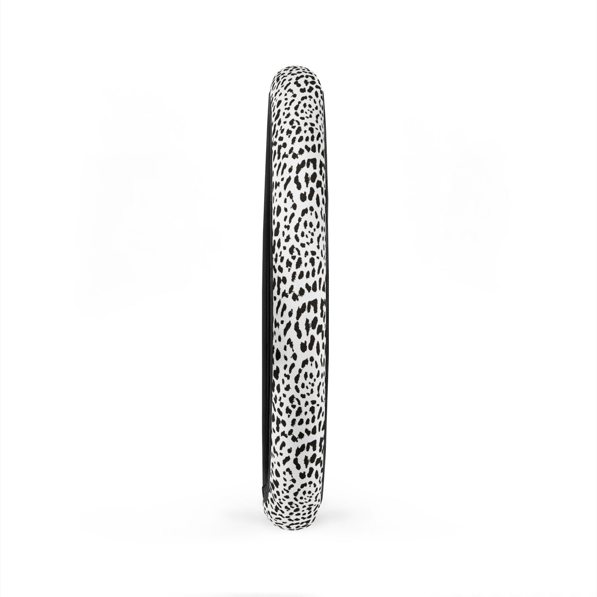 White leopard print steering wheel cover, product view 7