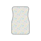White pastel floral car mats, product view 3