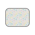 White pastel floral car mats, product view 4