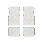 White pastel floral car mats, product view 6