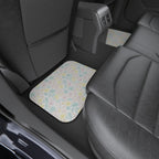 White pastel floral car mats, product view 9
