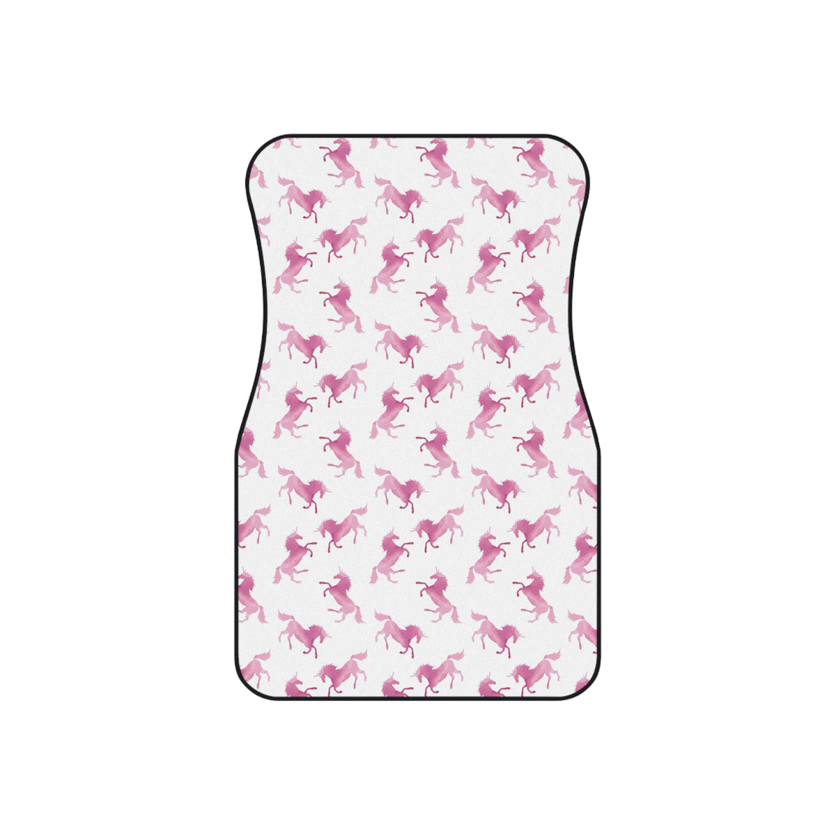 White pink unicorn car mats, set of four, front and rear mats