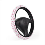 White pink unicorn steering wheel cover, product view 3