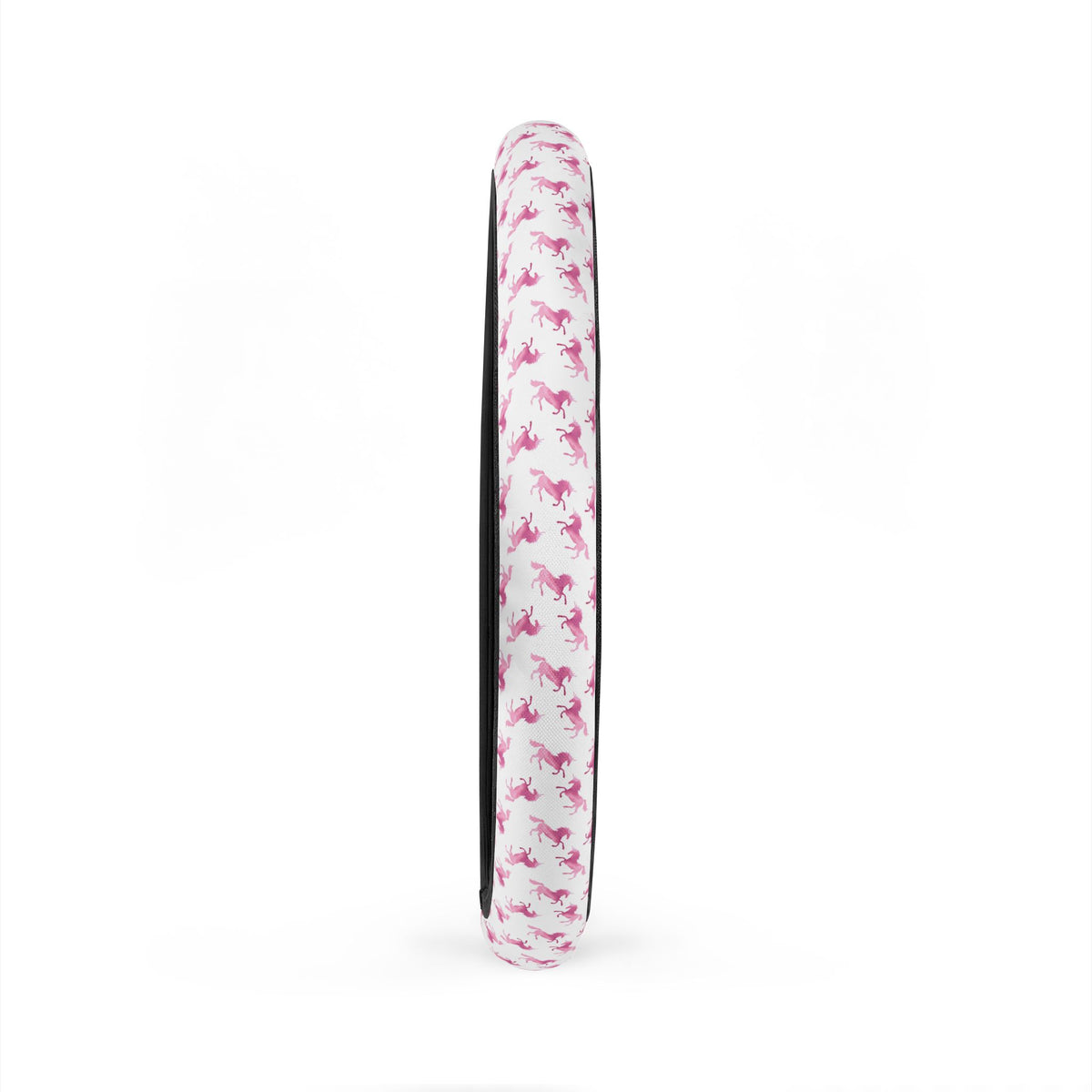 White pink unicorn steering wheel cover, product view 6