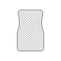 White polka dot car mats, set of four, front and rear mats