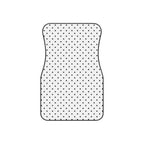 White polka dot car mats, set of four, front and rear mats