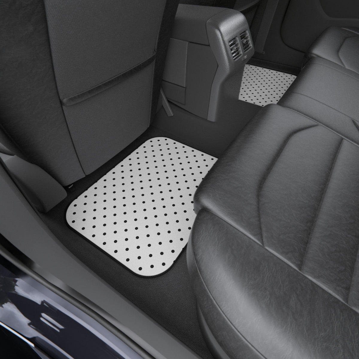 White polka dot car mats, product view 10