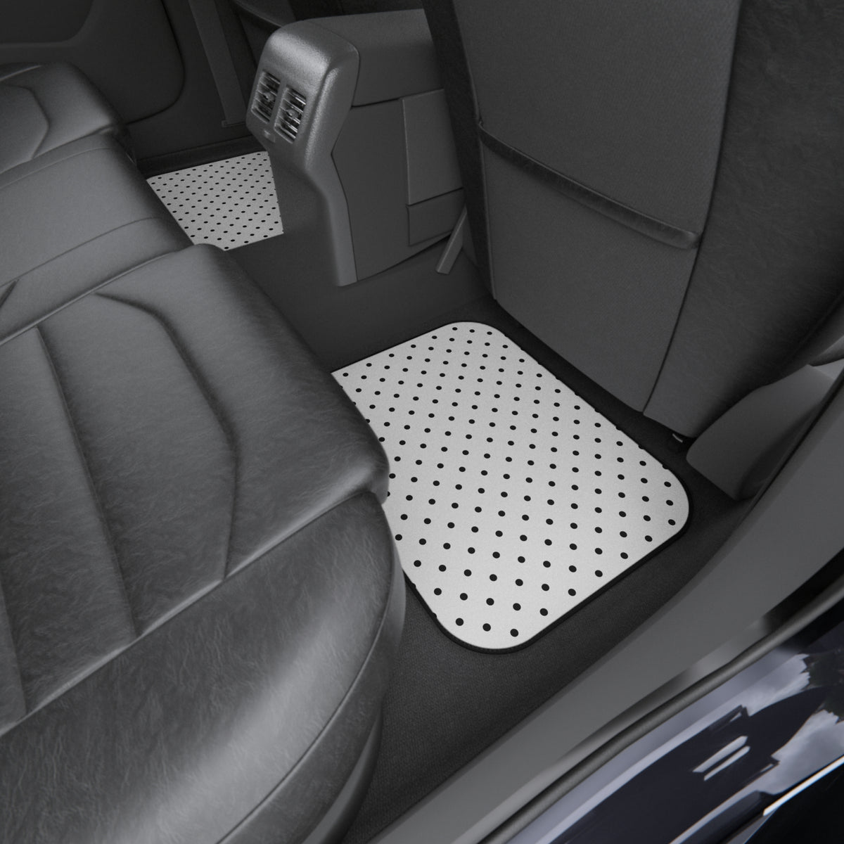 White polka dot car mats, product view 11