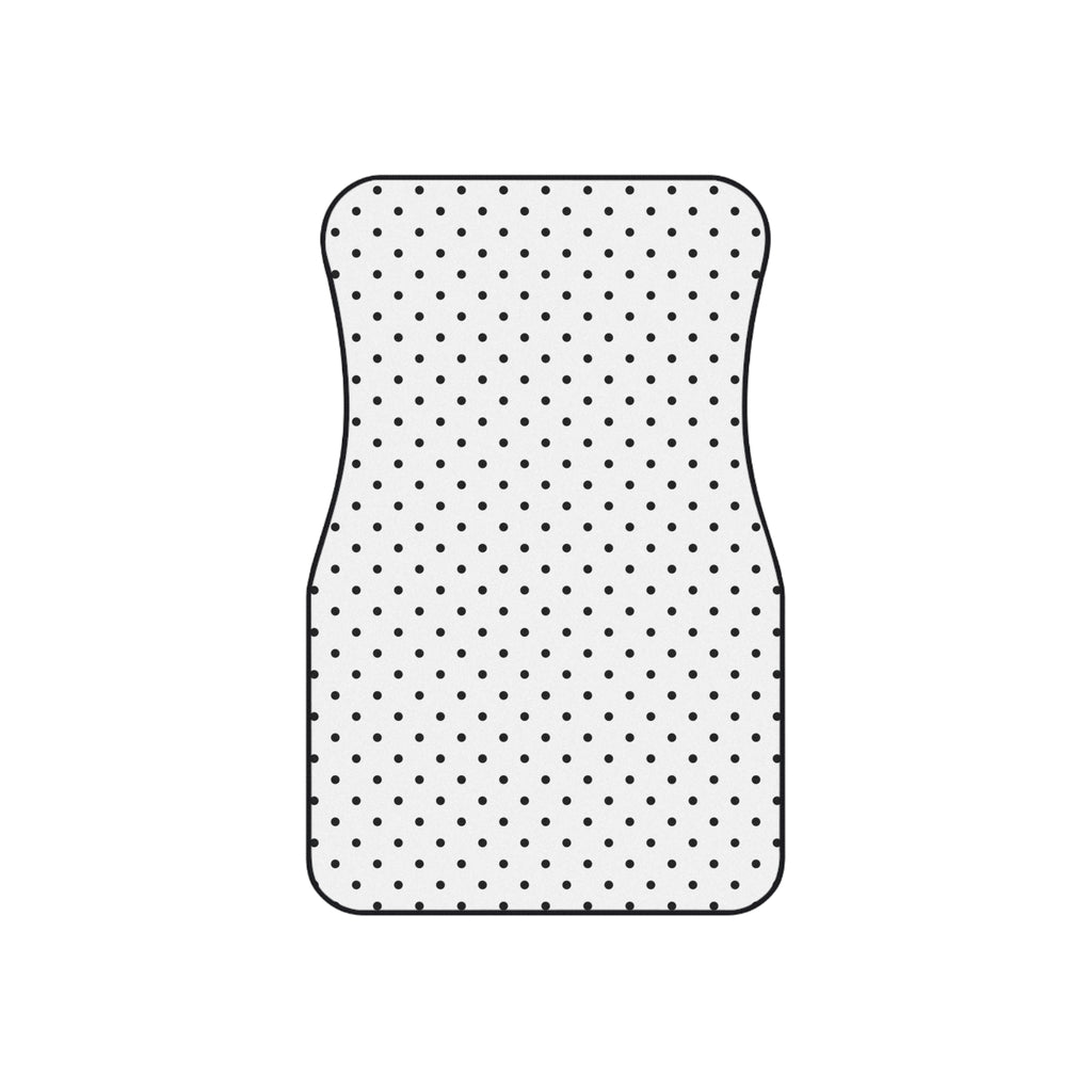 White polka dot car mats, product view 3