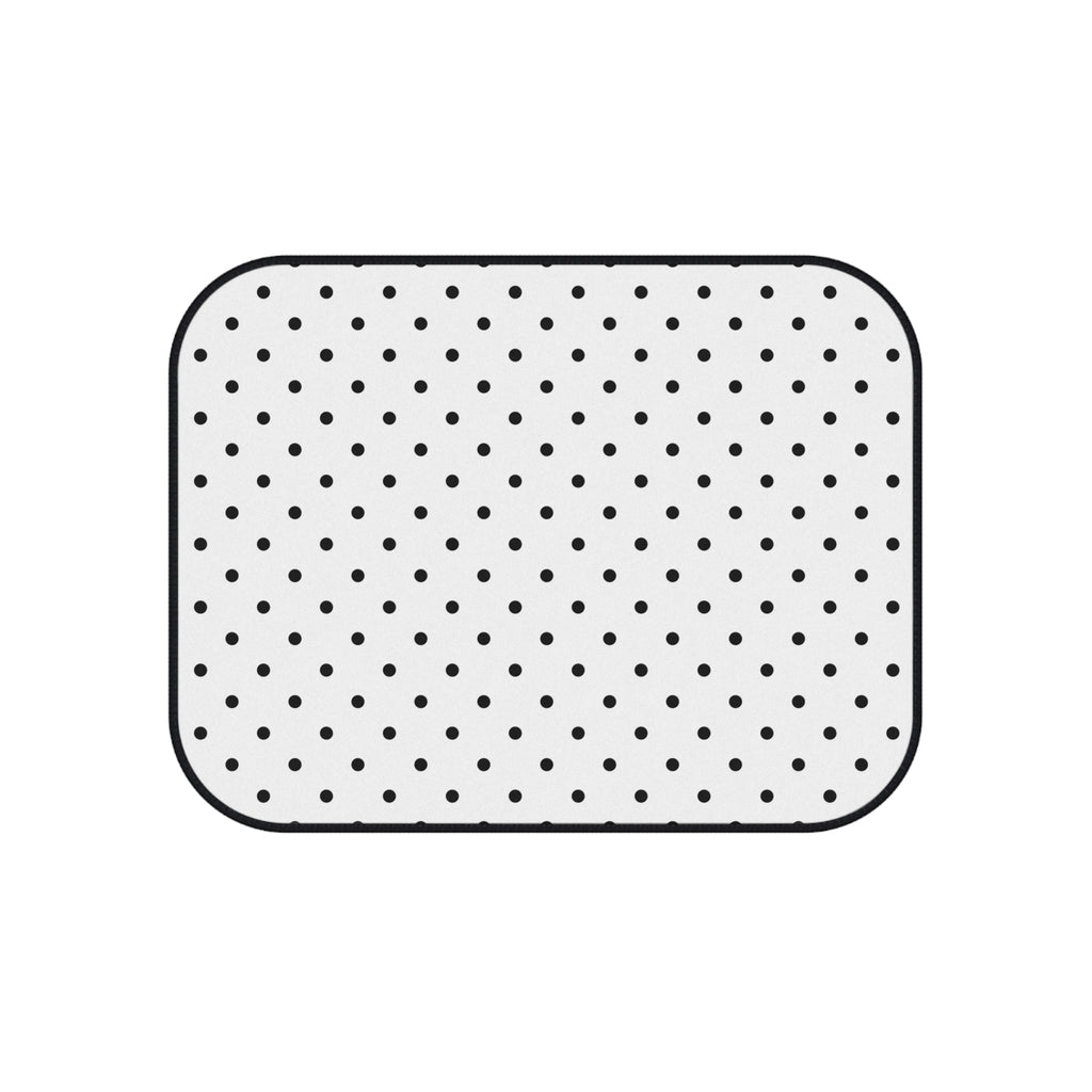 White polka dot car mats, product view 4