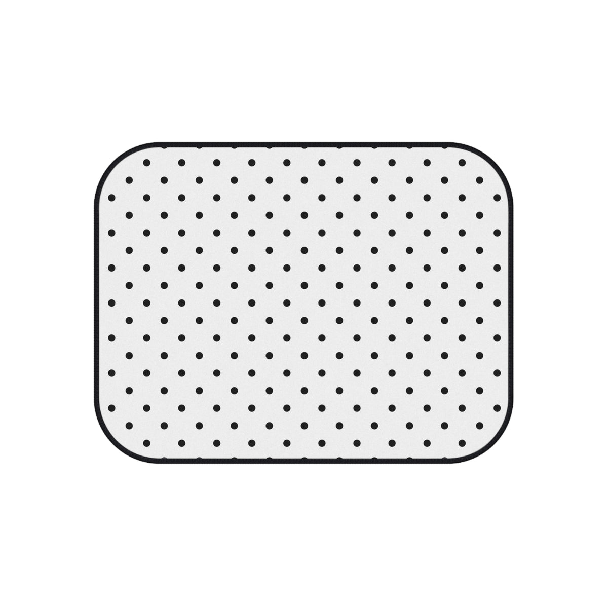 White polka dot car mats, product view 4