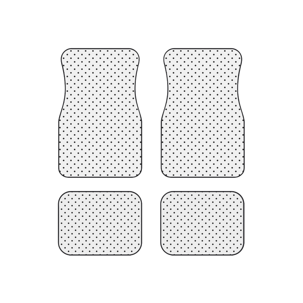 White polka dot car mats, product view 6