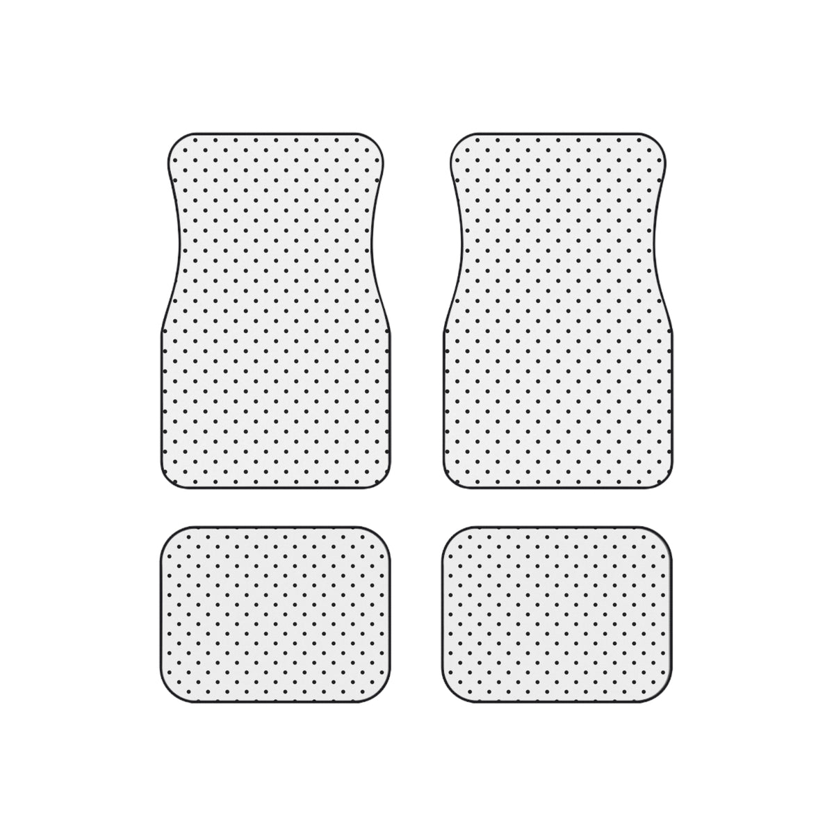 White polka dot car mats, product view 6
