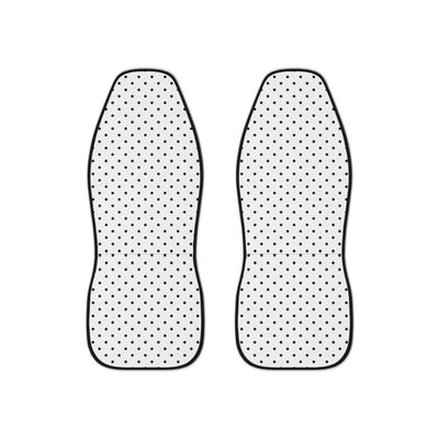 White polka dot car seat covers, set of two front seat covers