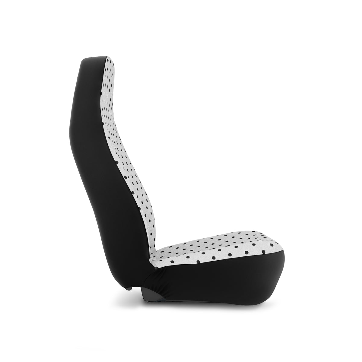 White polka dot car seat covers, product view 6