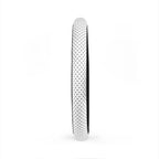 White polka dot steering wheel cover, product view 5